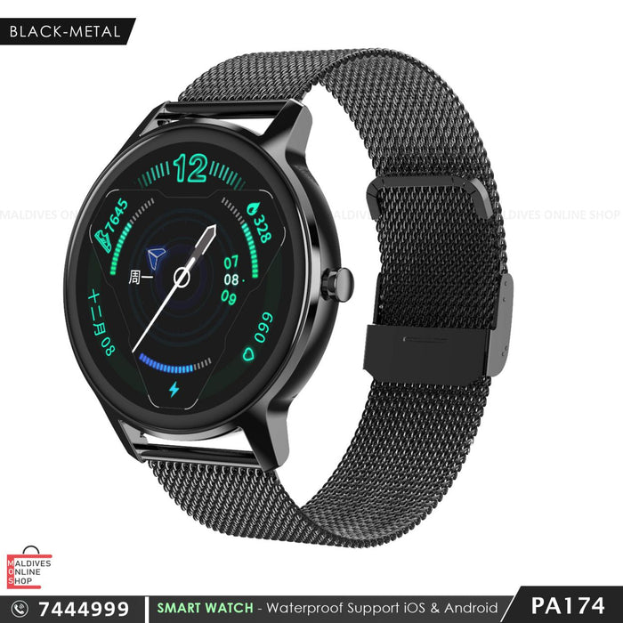 PA174 | Full Round Smart Watch - iOS & Android