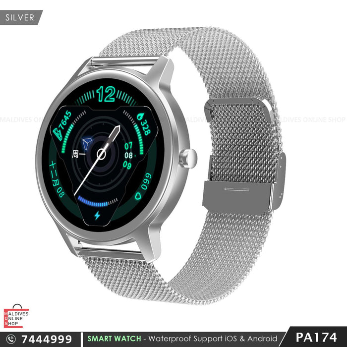 PA174 | Full Round Smart Watch - iOS & Android