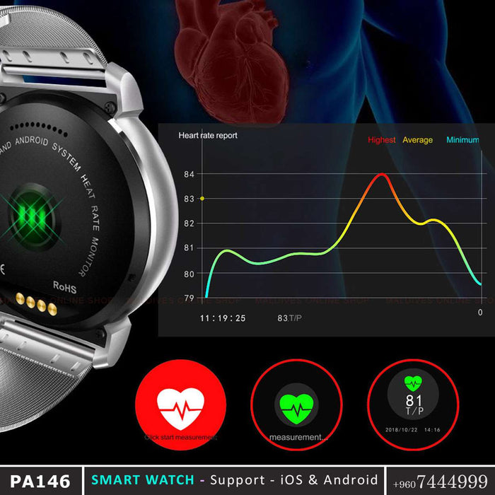 PA146 | SMARTWATCH - Bluetooth - Support Android / iOS