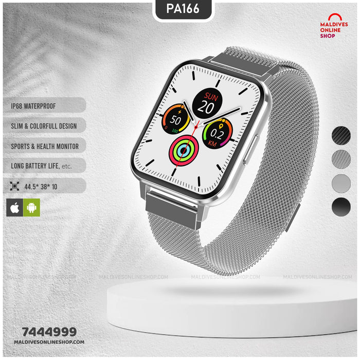 PA166 | Waterproof Smart Watch - iOS & Android