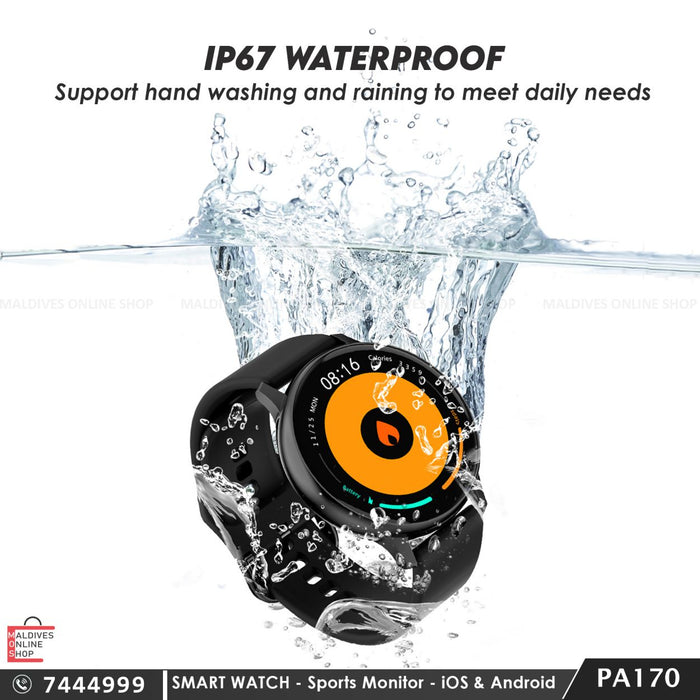 PA170 | Waterproof Sports Tracker Smart Watch - iOS & Android - New